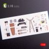 KELIK K48009 BF-109E INTERIOR 3D DECALS FOR WINGSYKITS KIT 1/48